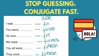 SER y ESTAR - Master SPANISH Verb Conjugation in Just 10 Minutes a Day