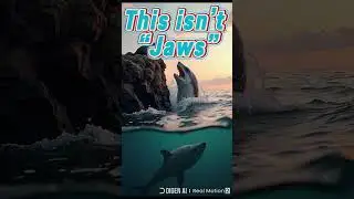 Great White Breaches Like a Monster &mdash; Real Footage! | Wild Cam  #wildlife  #hunting  #shorts #facts