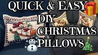 QUICK & EASY, NO-SEW, DIY CHRISTMAS PILLOWS | USING DOLLAR TREE PLACEMATS!