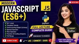 JavaScript ES6 Tutorial for Beginners 2026|Lecture#1 | Complete Modern JavaScript Guide