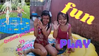 INFLATABLE WATER SPRAY PLAY PAD MAT REVIEW /LAZADA