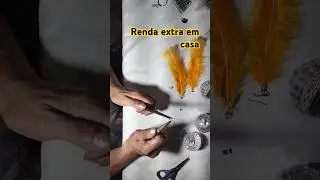 renda extra brincos de peninha. casa#dy#cleocunha#artesanato#brincos#penas#rendaextraemcasa#dy
