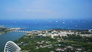 Singapore - view of Malacca Strait