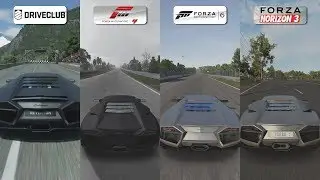 DriveClub vs Forza 4 vs Forza 6 vs Forza Horizon 3 - Lamborghini Reventon Sound Comparison