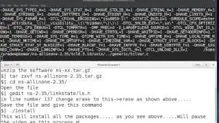 Ns-2.35 installation in Fedora 21