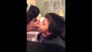 Kisses for mama from Raine