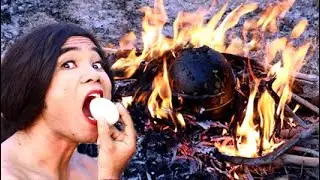 Primitive Technology:The smart woman burns watermelons with eggs