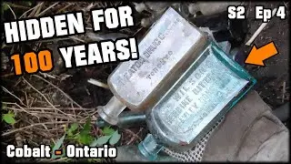 ANTIQUE BOTTLES HIDDEN FOR OVER 100 YEARS! Digging Amazing Embossed Canadian Bottles Cobalt Onatario
