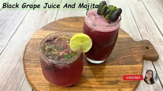 2 Summer Special Drinks | Black Grape Juice | Grape Mojito Recipe | Easy Mocktail Recipes