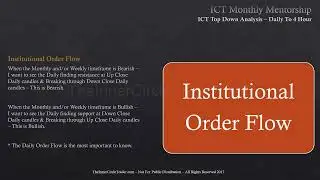 ICT Mentorship Core Content - Month 12 - Short Term Top Down Analysis