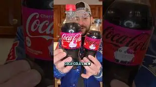 Taste testing Coca-Cola&rsquo;s new Cherry Float soda #soda #drink #cocacola #snacks