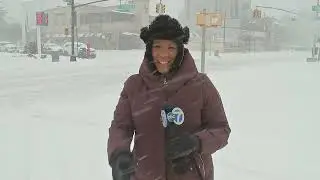 Snow accumulation causes dangerous road conditions in Bayside
