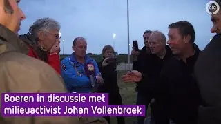 Boeren in discussie met milieuactivist Johan Vollenbroek