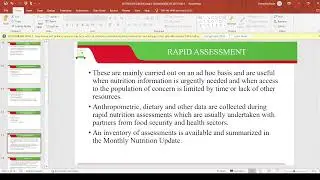 Lecture 2: Nutrition Surveillance in Emergencies