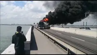 Venezia, autobus esplode sul Ponte della Libertà