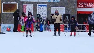 La schi și săniuș pe p&acirc;rtia Kalinderu din Bușteni Ianuarie 2017  4K