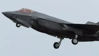 USAF F-35 departure and recoveries, RAF Lakenheath, England [4K]