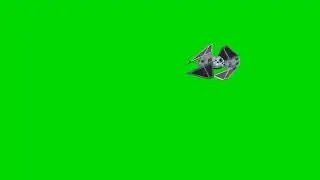 TIE Interceptor Flyby Free Greenscreen Footage