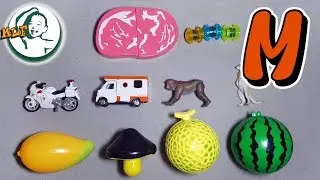 Words that start with M | Learn alphabet M with common toys!