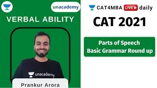 Parts of Speech - Basic Grammar Round up  | Vocabulary& Grammar fo l CAT/MBA 2020/21 l Prankur Arora