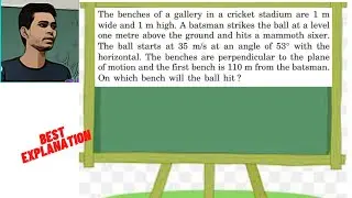 The benches of a gallery in a cricket stadium are 1 m wide and 1 m high. A batsman strikes the ball
