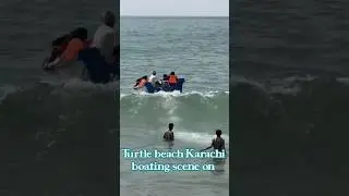 Turtle beach Karachi boating scene on ha