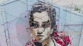 PV Sindhu Street art | Khammam by Swathi  & Vijay