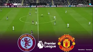 ASTON VILLA vs MANCHESTER UNITED Live | Premier League 2025 | Simulation PES 2021 Gameplay
