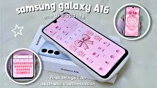 customize my samsung galaxy a16 with me 🌸🤍 after the one ui 8
