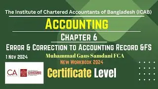 CL- Accounting- Chapters 6(Part 2) - Muhammad Gaus Samdani FCA