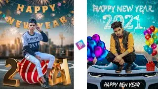 Happy New Year Photo Editing Picsart 2021 || New Year Concept Photo Editing - Ghaus Editz