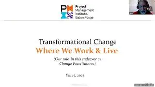 Transformational Change and Our Community