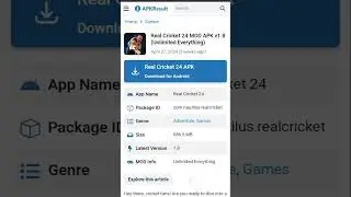 Real cricket 24 mod apk || unlimited money|| #rc24 ||#cricketgame  ||#cricketshorts ||#rc20|#cricket