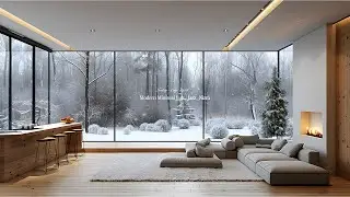 눈 덮인 숲을 마주한 창가, 고요히 흐르는 겨울 모던 미니멀 재즈 ❄️ | A Serene Flow of Winter Jazz 🕯️