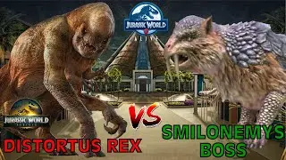 Distortus Rex vs Smilonemys Boss - Jurassic World Alive