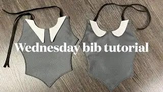 Wednesday inspired baby bib tutorial, gothic baby bib tutoral, bib with collar
