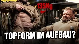 135Kg! Aufbau in Wettkampfform? | Brust und Schultern ballern