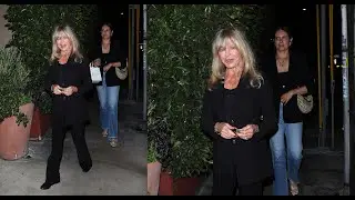 Actress Goldie Hawn Enjoys A Night Out at Muse Restaurant With A Friend in Santa Monica!