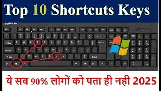 Top 10 Keyboard Shortcuts You Must Know 🔥#Keyboard #TechShorts #ComputerTips #ShortcutKeys #viral