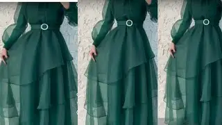 Up Down Gown Cutting and Stitching.3 layer gown cutting and stitching . Designer Dress 👗 .