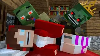 MAIZEN : JJ - Girl Abducted by Zombies!  - Minecraft Animation