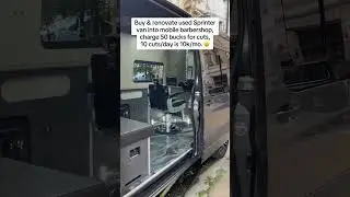 MOBILE BARBERSHOP #shorts #business #makemoney #barbershop #van #transformation #mobile #ideas #tips