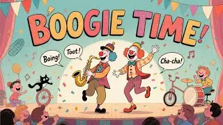 🎧 Boogie Time | Funny Cartoon Clown Swing Music for Kids | Vintage Circus Jazz Boogie Instrumental
