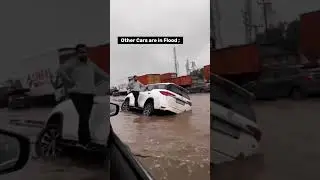 Mahindra Scorpio  Cross Heavy Rain Water #scorpio #swift #creta #fortuner #tata #hyundai #Seltos