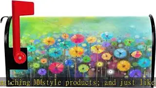 Seasonal Nature Spring Summer Autumn Winter Flowers Mailbox Covers Standard Size Abstract Floral Wa