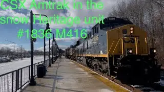 CSX and Amtrak on a very cold snowy conditions Sunday 12/14/2025 