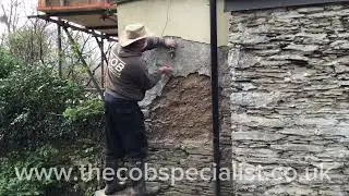 How to remove cement render from cob wall with the cob specialist