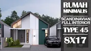 Desain Rumah Minimalis Type 45 Scandinavian | Lahan 8x17meter