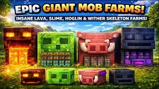🔥 GIANT MOB FARMS BUILT! Lava, Slime, Hoglin & Wither Skeleton 😱 | Minecraft Survival Part 10