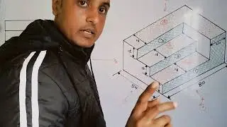 ORTHOGRAPHIC PROJECTION SERIES IN HINDI 2025 PROBLEM 10 #vikashacademy #orthographicprojection
